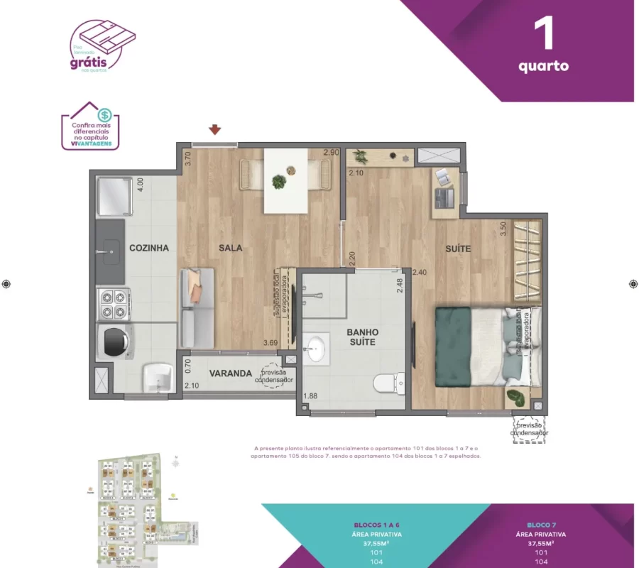 Vivaz Planta 1 Quarto